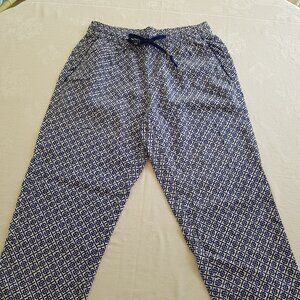 Super Soft Lands End Casual Pull On Slacks Blue & White Size 2